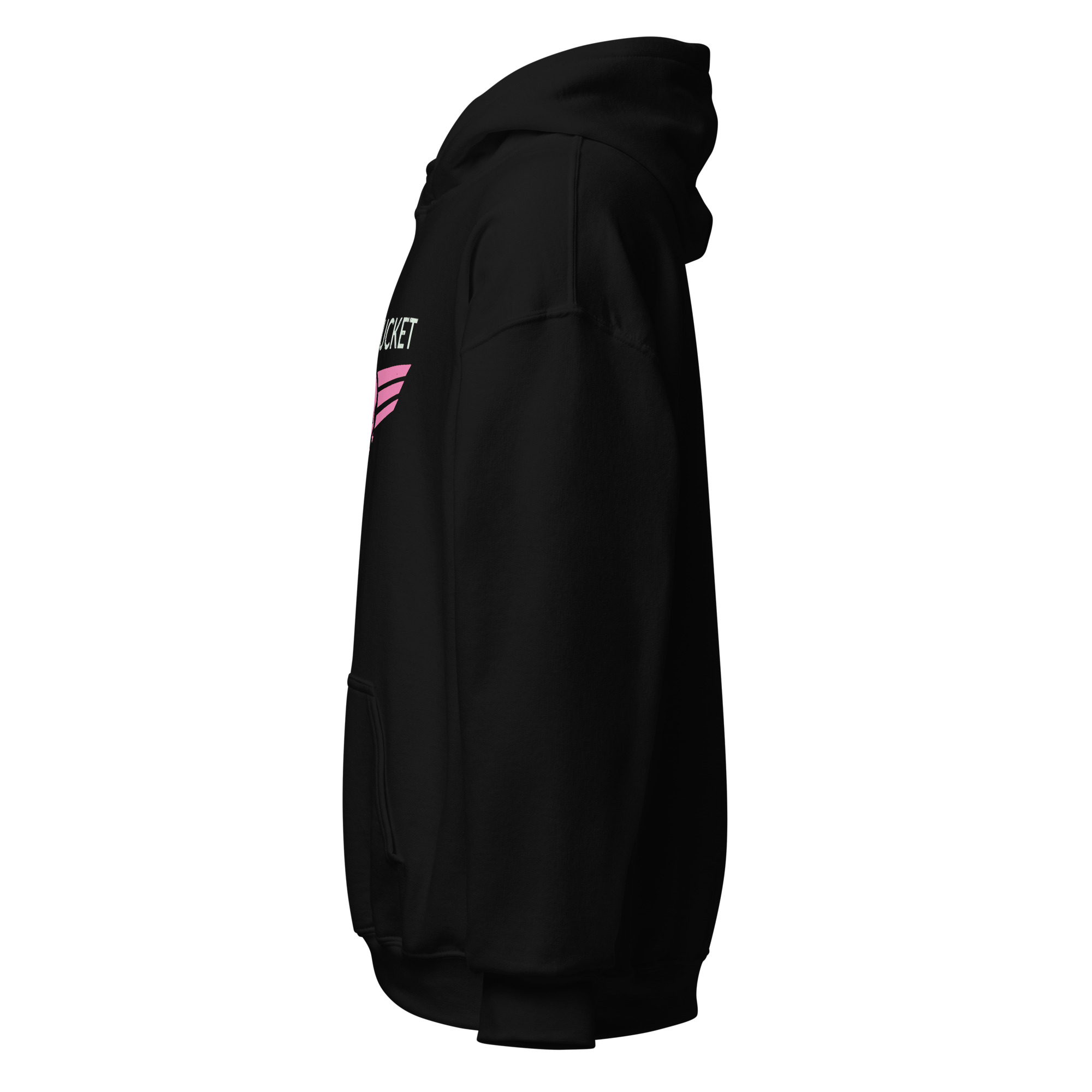 Unisex Pullover Hoodie with Pink Logos - Image 3