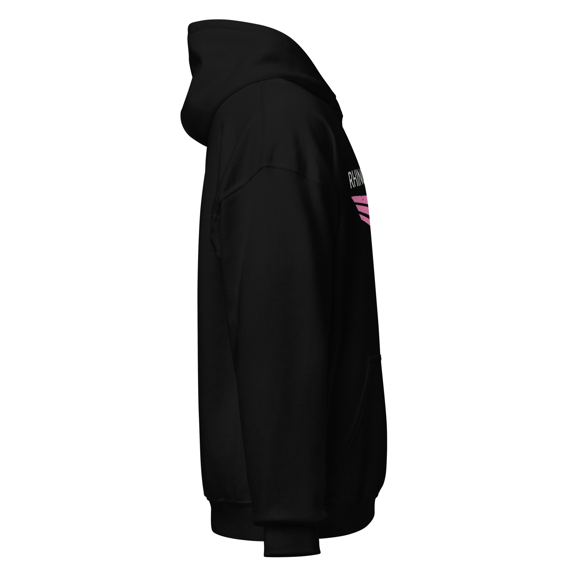 Unisex Pullover Hoodie with Pink Logos - Image 4