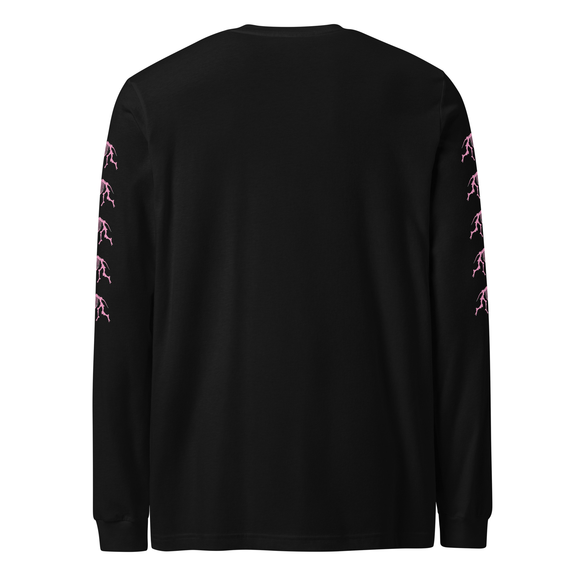 Unisex Long Sleeve Tee Pink Logos - Image 3