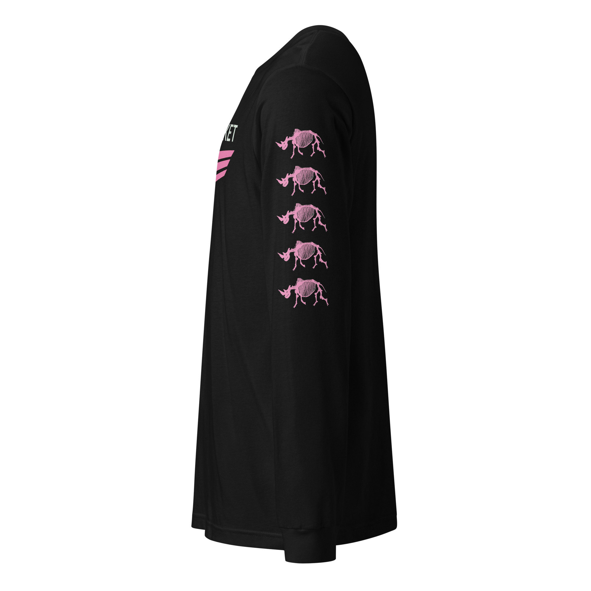 Unisex Long Sleeve Tee Pink Logos - Image 4