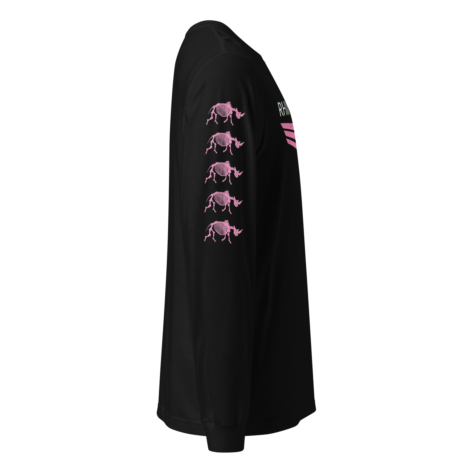 Unisex Long Sleeve Tee Pink Logos - Image 5