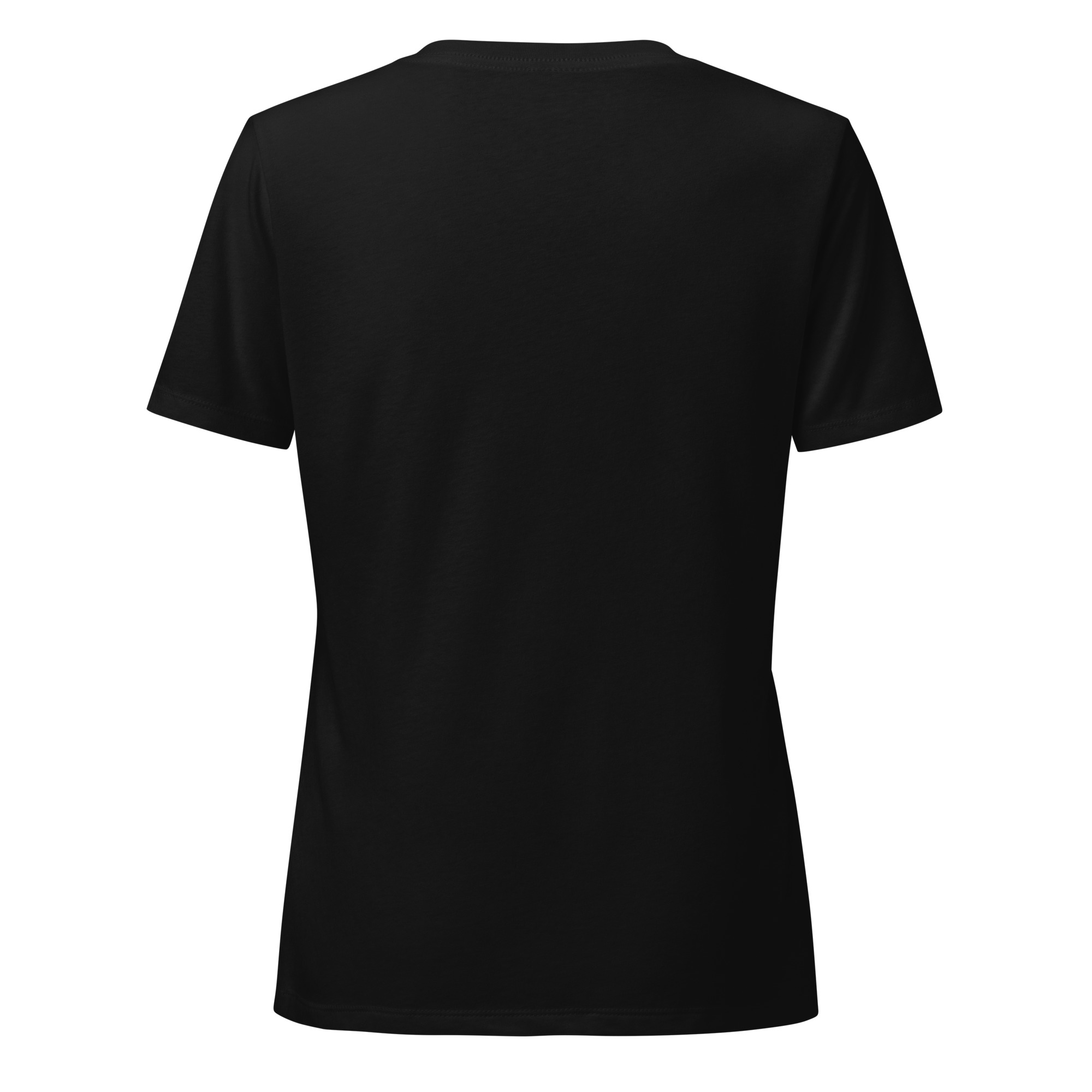 Women’s relaxed v-neck t-shirt Pink Logos - Image 2